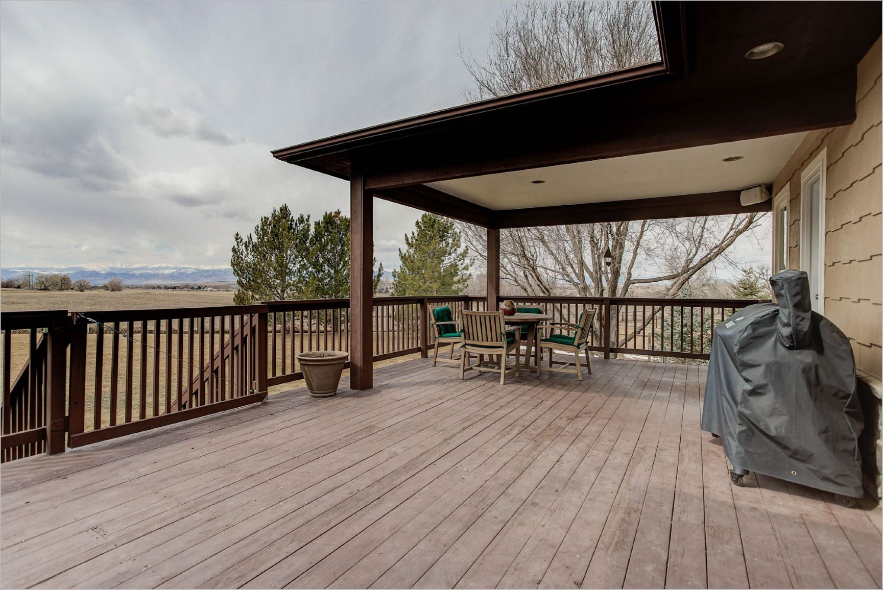 back deck and porch of a home for sale in colorado 